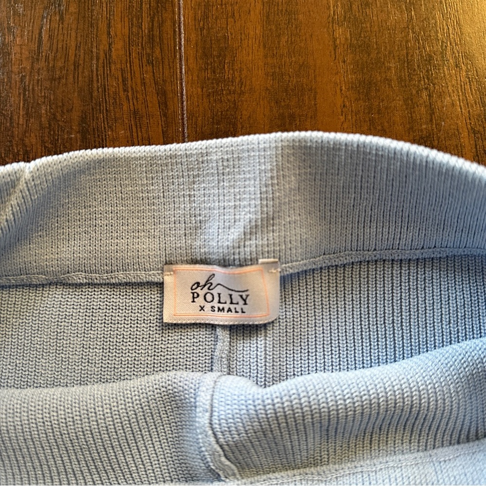 Oh Polly blue ribbed micro shorts - Picture 2 of 3